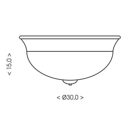 BRILAGI - Taklampa FRESCO 2xE27/40W/230V Ø 30 cm brons