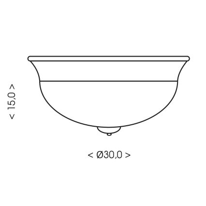 Brilagi - Taklampa FRESCO 2xE27/40W/230V Ø 30 cm, guldfärgad