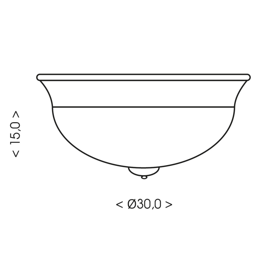 Brilagi - Taklampa FRESCO 2xE27/40W/230V Ø 30 cm, guldfärgad