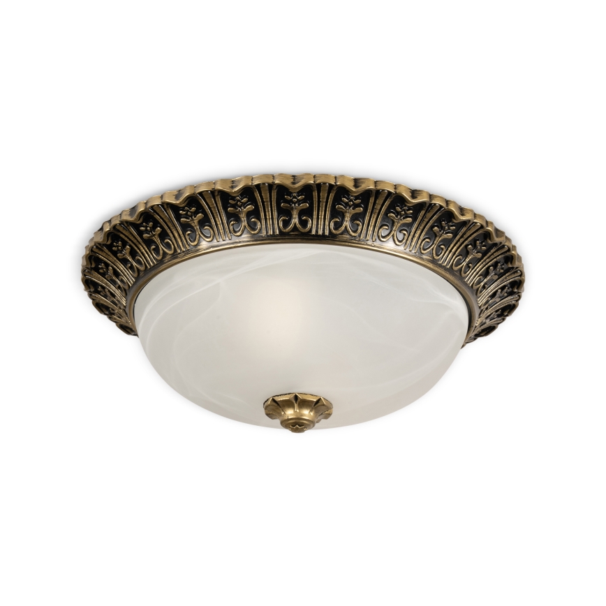 BRILAGI - Taklampa FRESCO 2xE27/40W/230V Ø 30 cm guldfärgad