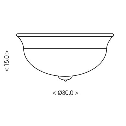 Brilagi - Taklampa FRESCO 2xE27/40W/230V Ø 30 cm guldfärgad