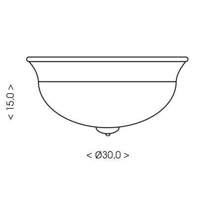 Brilagi - Taklampa FRESCO 2xE27/40W/230V Ø 30 cm koppar