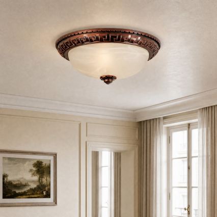 BRILAGI - Taklampa FRESCO 2xE27/40W/230V Ø 30 cm koppar