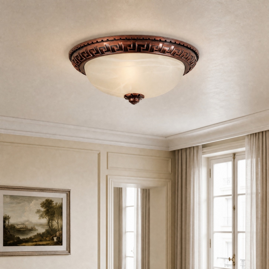 BRILAGI - Taklampa FRESCO 2xE27/40W/230V Ø 30 cm koppar