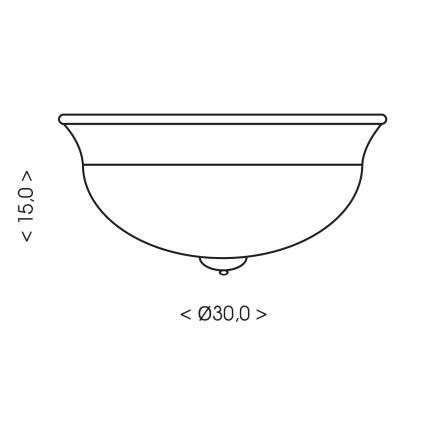 Brilagi - Taklampa FRESCO 2xE27/40W/230V, Ø 30 cm, mässing