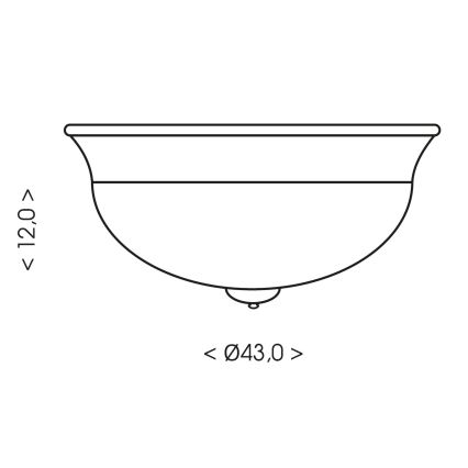 Brilagi - Taklampa FRESCO 2xE27/40W/230V Ø 43 cm, brun