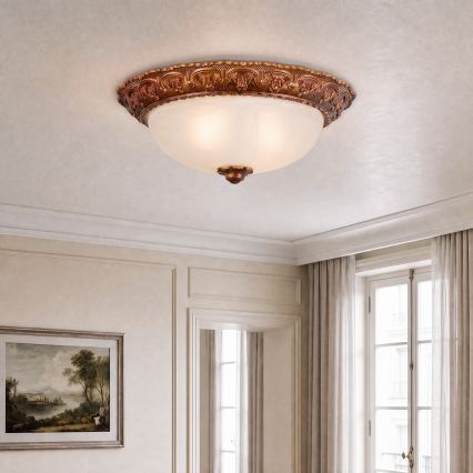 BRILAGI - Taklampa FRESCO 2xE27/40W/230V Ø30 cm guld