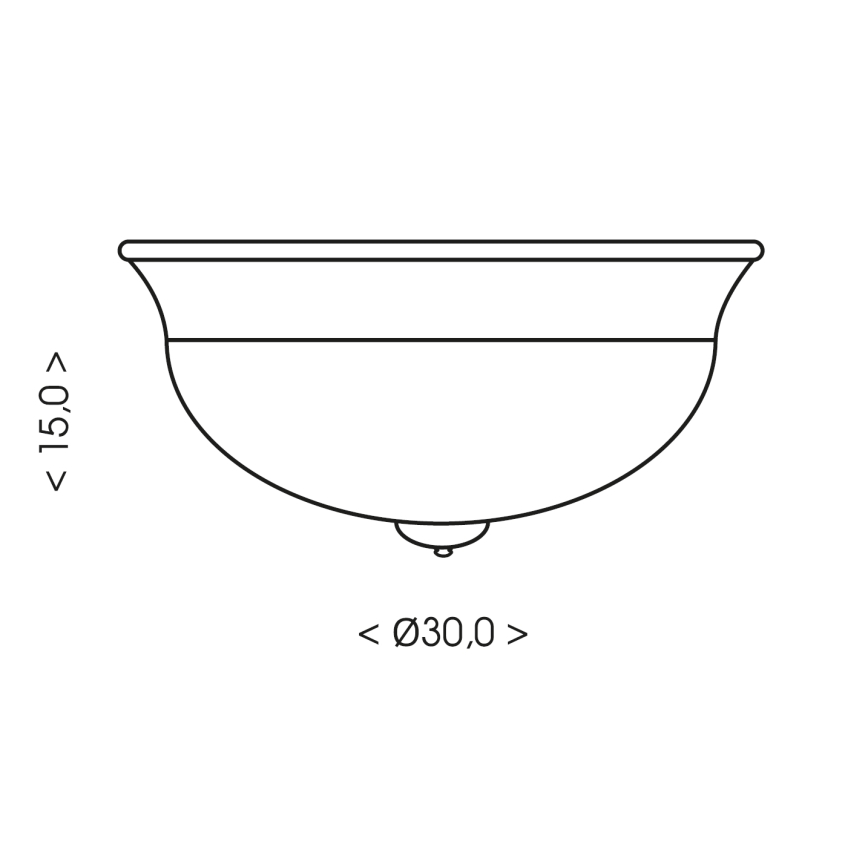 Brilagi - Taklampa FRESCO 2xE27/40W/230V Ø30 cm guld