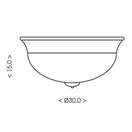 BRILAGI - Taklampa FRESCO 2xE27/40W/230V Ø30 cm guld