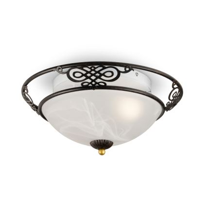 BRILAGI - Taklampa FRESCO 3xE27/40W/230V Ø 48 cm brun