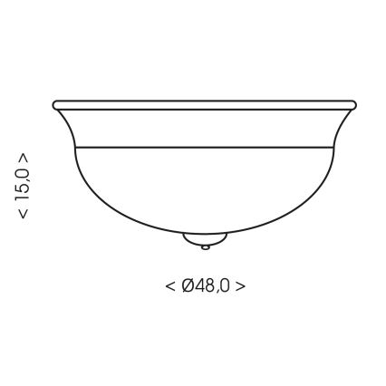 Brilagi - Taklampa FRESCO 3xE27/40W/230V Ø 48 cm brun