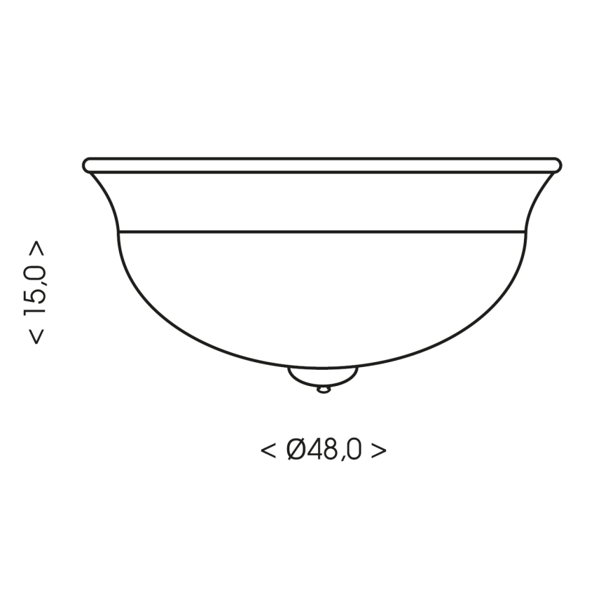 Brilagi - Taklampa FRESCO 3xE27/40W/230V Ø 48 cm brun