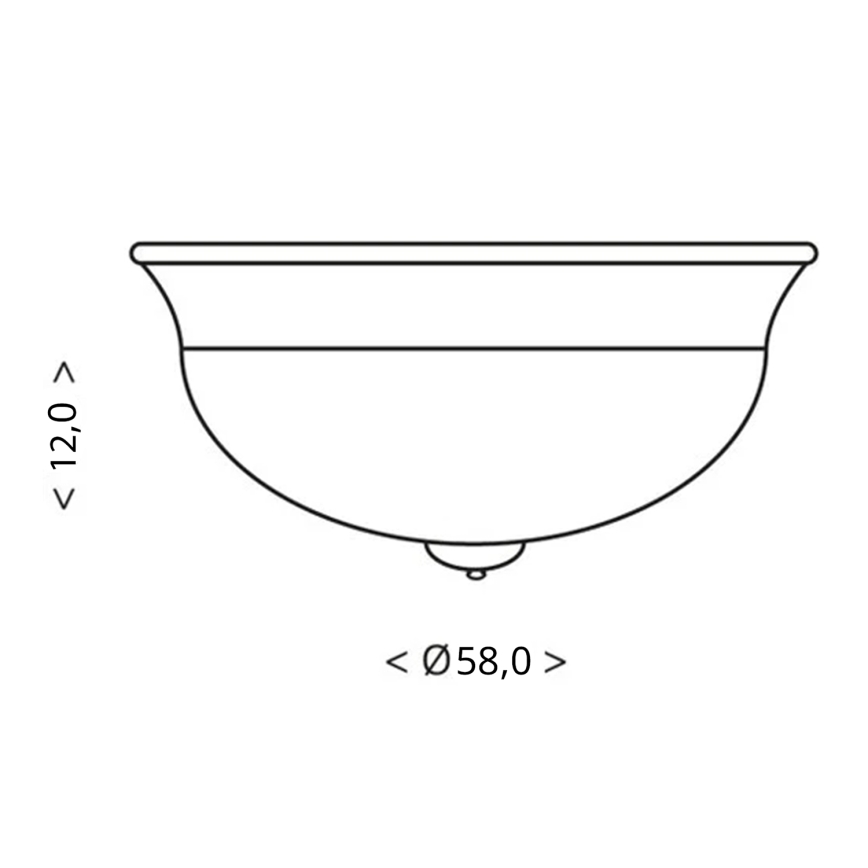 BRILAGI - Taklampa FRESCO 3xE27/40W/230V Ø 48 cm brun