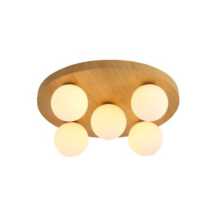 Brilagi - Taklampa LUND WOOD 5xG9/9W/230V Ø 40 cm trä