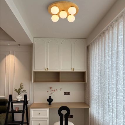 Brilagi - Taklampa LUND WOOD 5xG9/9W/230V Ø 40 cm trä