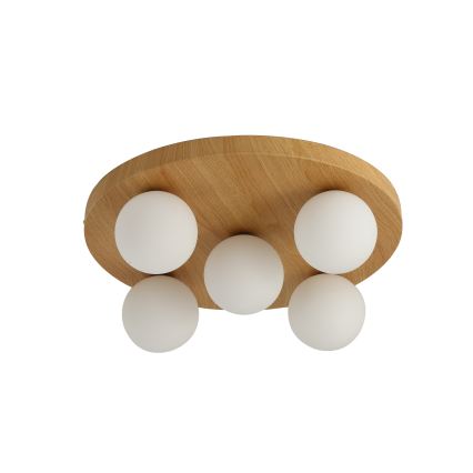 Brilagi - Taklampa LUND WOOD 5xG9/9W/230V Ø 40 cm trä