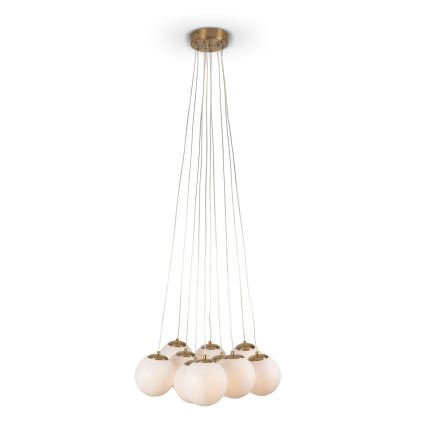 Brilagi - Taklampa med kabel GLOBE 10xE14/15W/230V vit