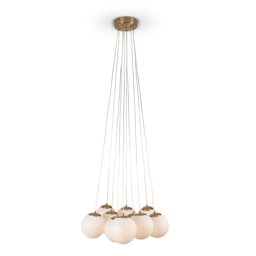 Brilagi - Taklampa med kabel GLOBE 10xE14/15W/230V vit