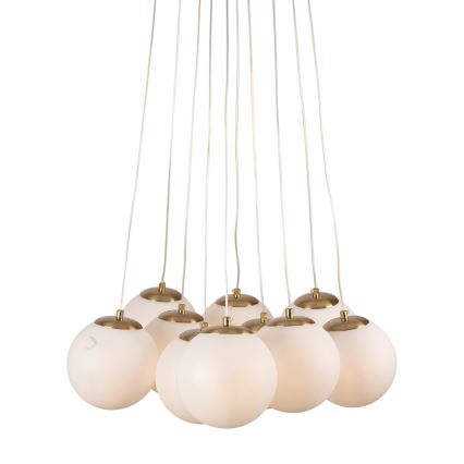 Brilagi - Taklampa med kabel GLOBE 10xE14/15W/230V vit