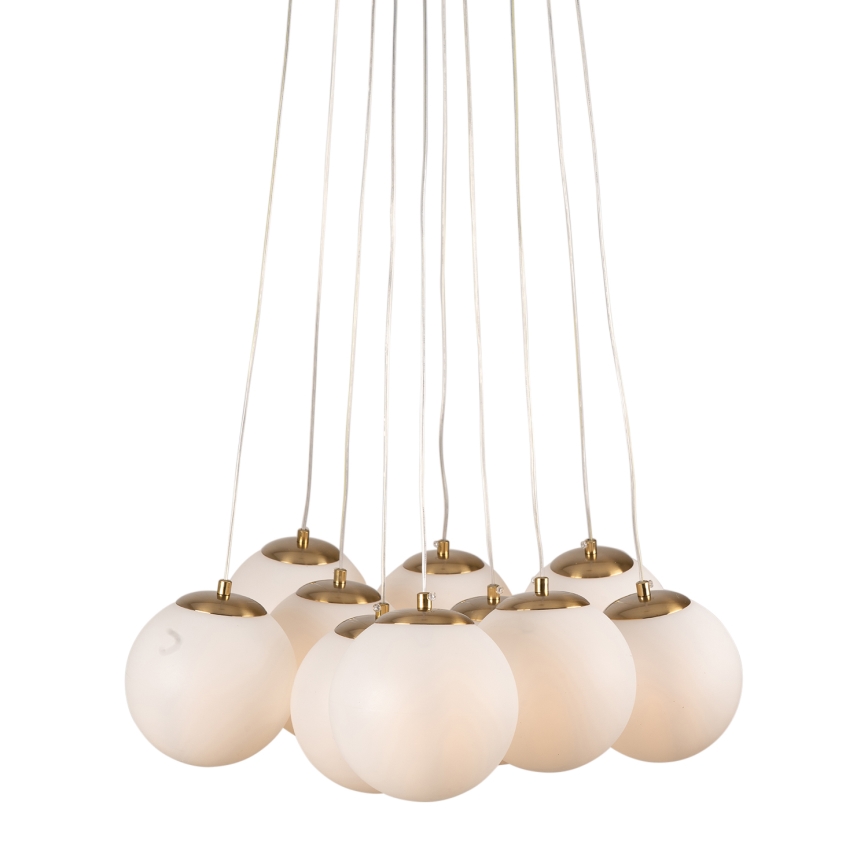 Brilagi - Taklampa med kabel GLOBE 10xE14/15W/230V vit