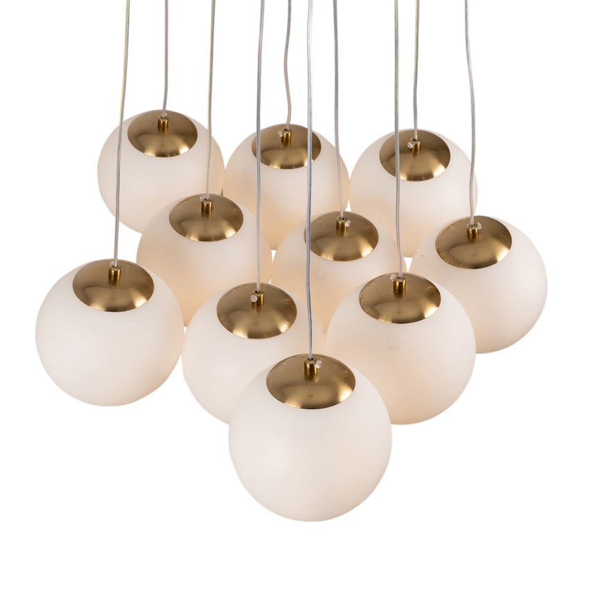 Brilagi - Taklampa med kabel GLOBE 10xE14/15W/230V vit