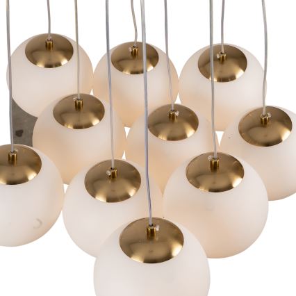 Brilagi - Taklampa med kabel GLOBE 10xE14/15W/230V vit
