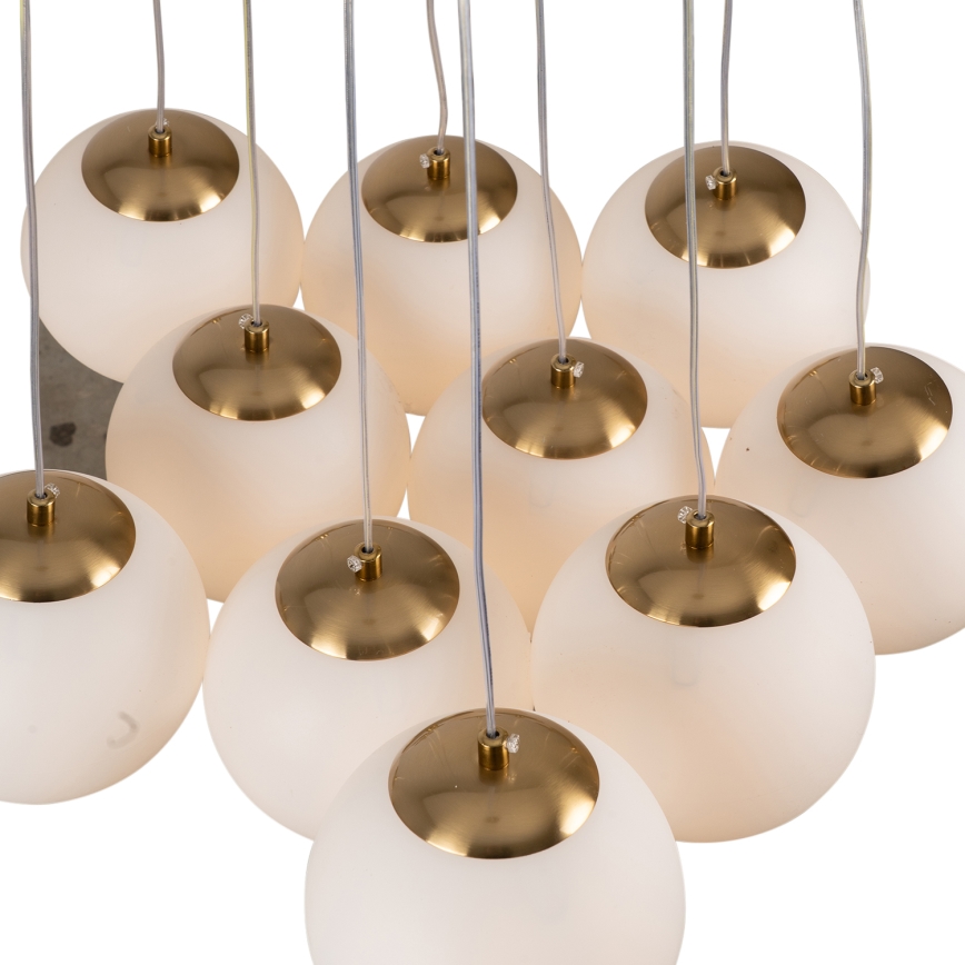 Brilagi - Taklampa med kabel GLOBE 10xE14/15W/230V vit