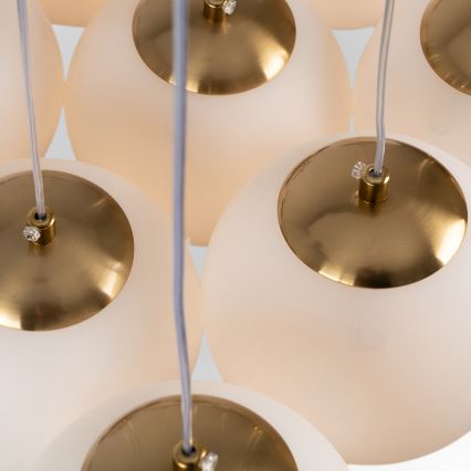 Brilagi - Taklampa med kabel GLOBE 10xE14/15W/230V vit