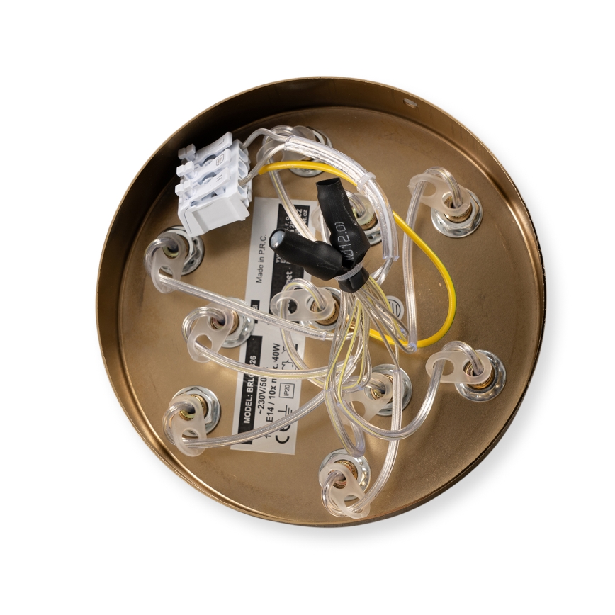 Brilagi - Taklampa med kabel GLOBE 10xE14/15W/230V vit