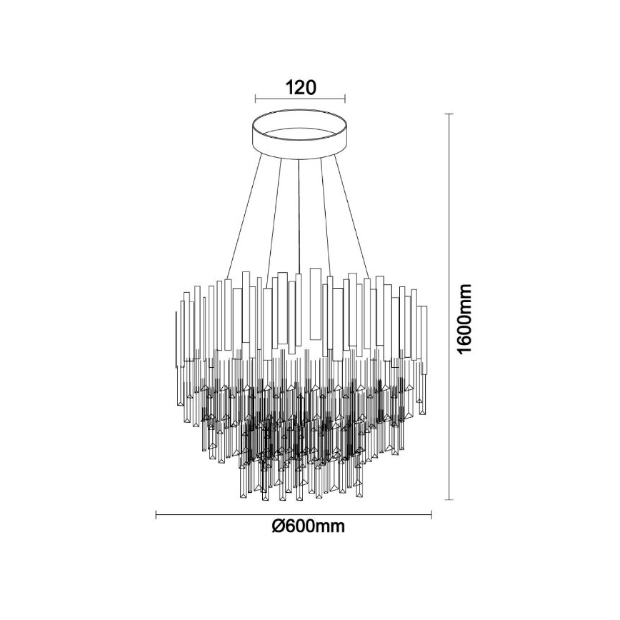 Brilagi - Taklampa med kabelupphängning PLAZA 9xE14/40W/230V