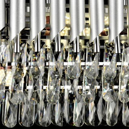 Brilagi - Taklampa med kedja ECLIPSE 10xE14/10W/230V 78x28 cm silverfärgad