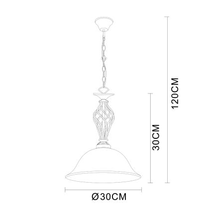 Brilagi - Taklampa med kedja NOSTALGIA 1xE27/60W/230V