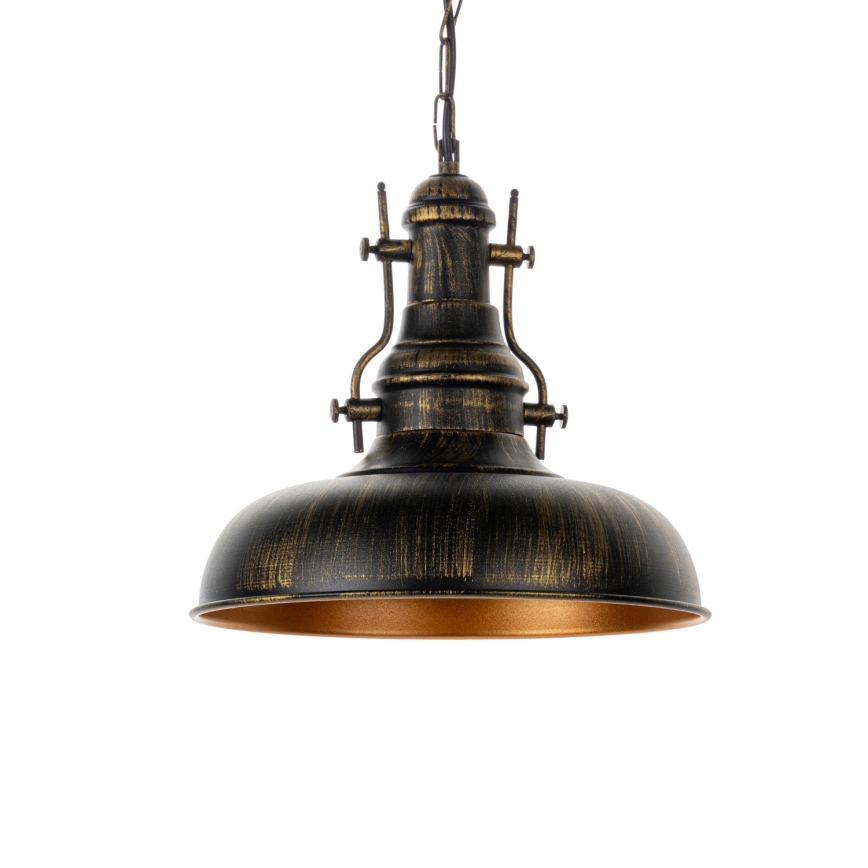 Brilagi - Taklampa med kedja PYRONIC 1xE27/40W/230V Ø 32 cm brons/patina