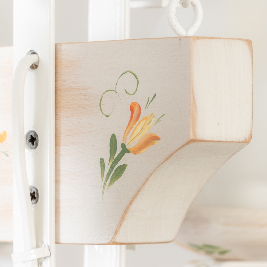 Brilagi - Taklampa med kedja QUEEN 4xE14/40W/230V bok/krämvit