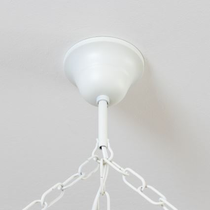 Brilagi - Taklampa med kedja QUEEN 6xE14/40W/230V bok/krämvit