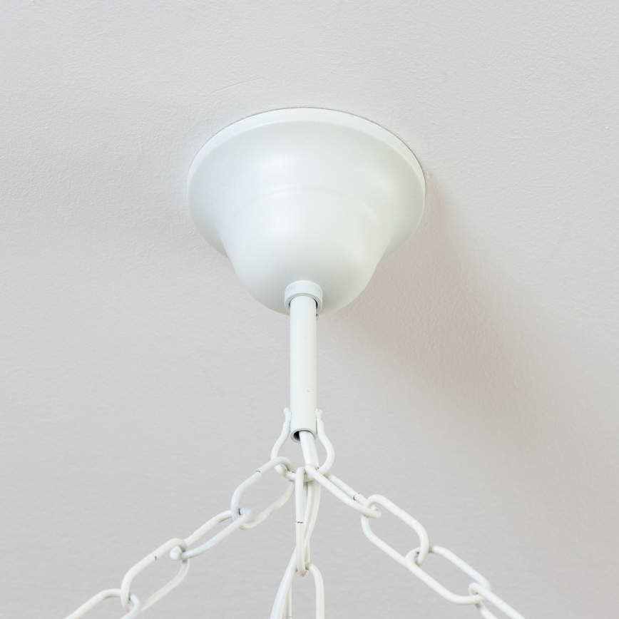 Brilagi - Taklampa med kedja QUEEN 6xE14/40W/230V bok/krämvit