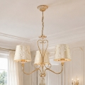 BRILAGI - Taklampa med kedja SONIA 3xE27/15W/230V Ø 64 cm, krämvit/patina