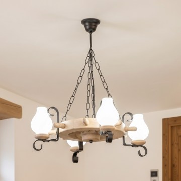 Brilagi - Taklampa med kedja TIMONA 4xE14/40W/230V ek