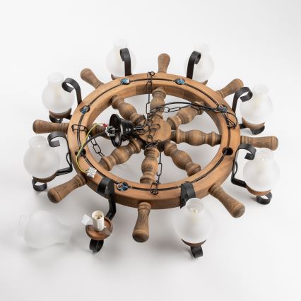 Brilagi - Taklampa med kedja TIMONA 8xE14/40W/230V Ø 70 cm bok