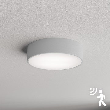 Brilagi - Taklampa med sensor CLARE 2xE27/24W/230V diameter 30 cm grå