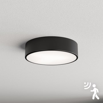 Brilagi - Taklampa med sensor CLARE 2xE27/40W/230V diameter 30 cm svart