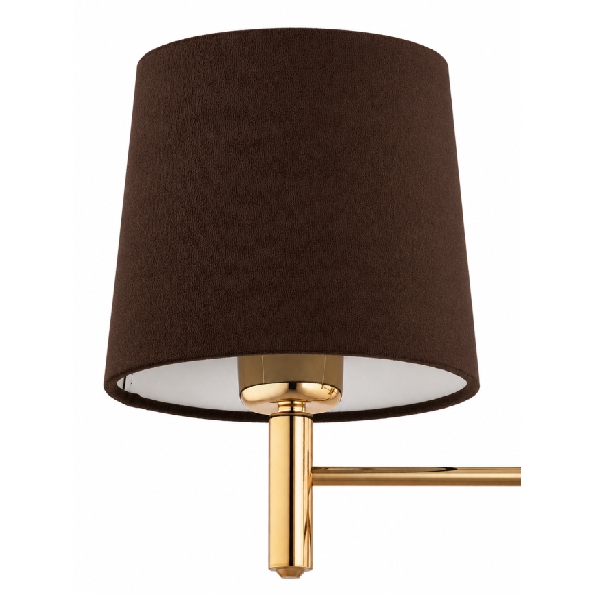 BRILAGI - Taklampa med stång MONTE 3xE27/60W/230V brun/guld