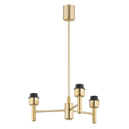 BRILAGI - Taklampa med stång MONTE 3xE27/60W/230V brun/guld