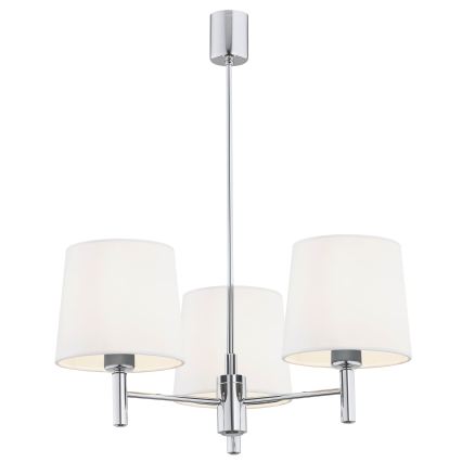 BRILAGI - Taklampa med stång MONTE 3xE27/60W/230V krämvit/blank krom