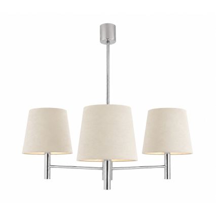 BRILAGI - Taklampa med stång MONTE 3xE27/60W/230V krämvit/blank krom