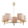 Brilagi - Taklampa med stång MONTE 5xE27/15W/230V beige/guld