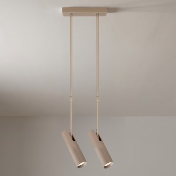 Brilagi - Taklampa med stång SELE 2xGU10/30W/230V beige