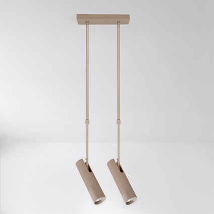 Brilagi - Taklampa med stång SELE 2xGU10/30W/230V beige