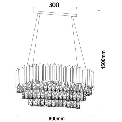 Brilagi - Taklampa med vajer CARLOS 10xE14/40W/230V