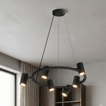 Brilagi - Taklampa med vajer SELE 6xGU10/30W/230V svart